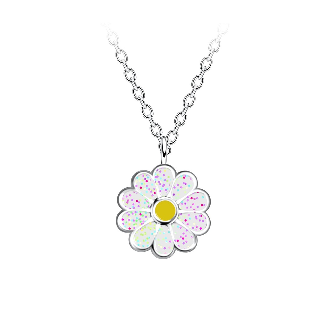 Collier fleur marguerite en argent