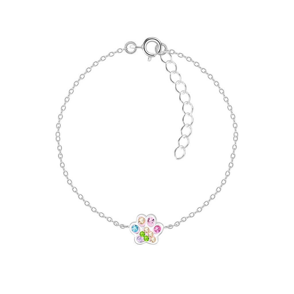 Silver Paw Print Bracelet