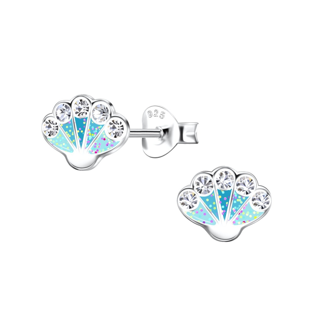 Puces d'oreilles coquillage en argent