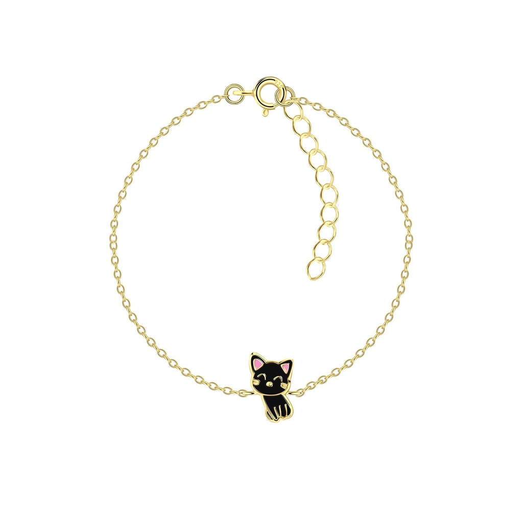 Bracelet chat en argent