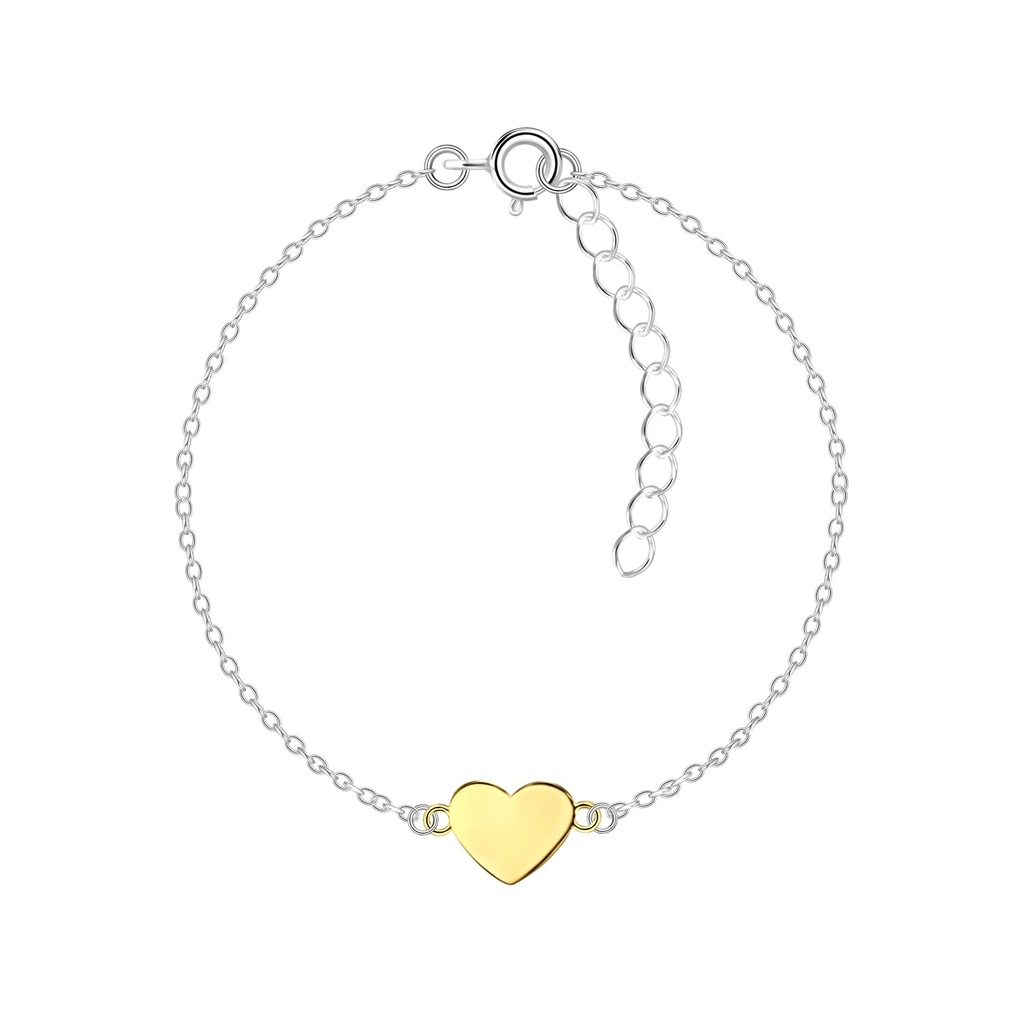 Bracelet cœur en argent