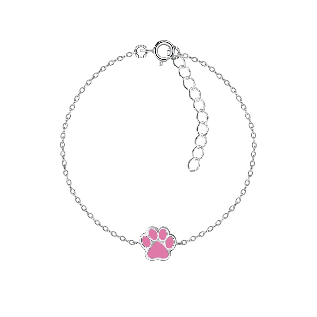Bracelet empreinte de patte en argent