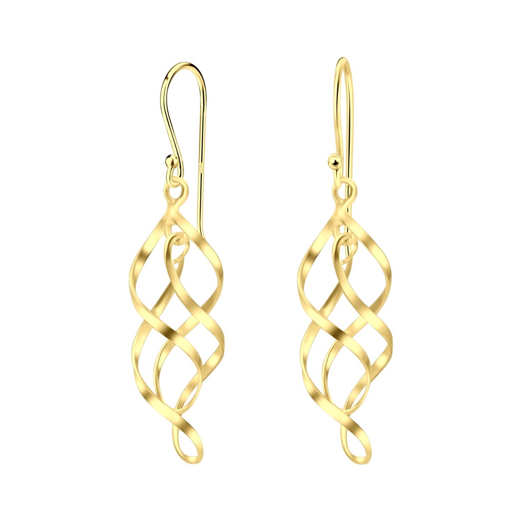 [10032091] Silver Spiral Earrings