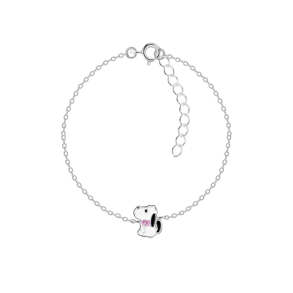Silver Beagle Dog Bracelet