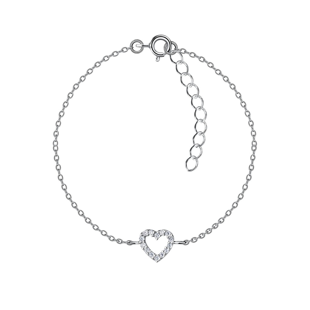 Bracelet cœur en argent