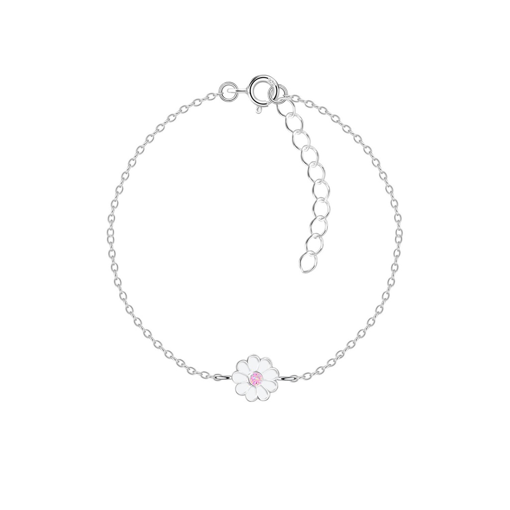 Bracelet fleur marguerite en argent