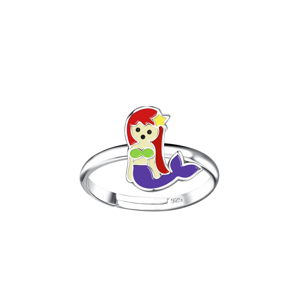Bague réglable sirène en argent