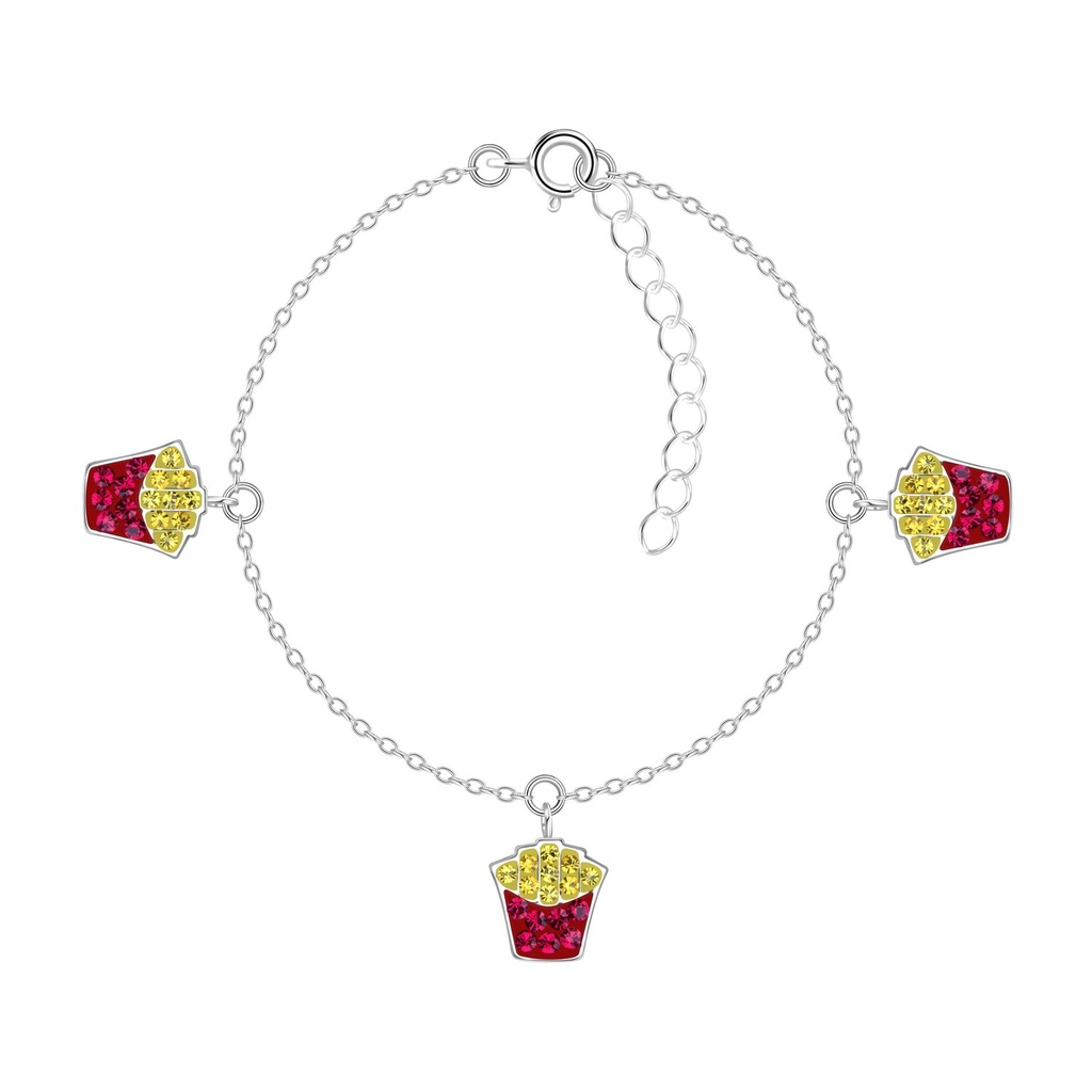 [10030911] Silver French Fries Bracelet