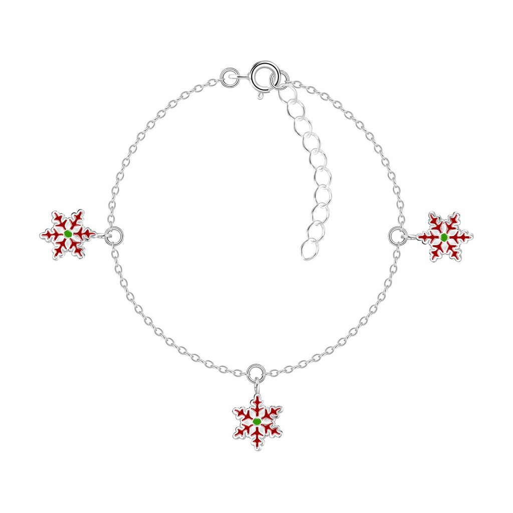 Bracelet flocon de neige en argent