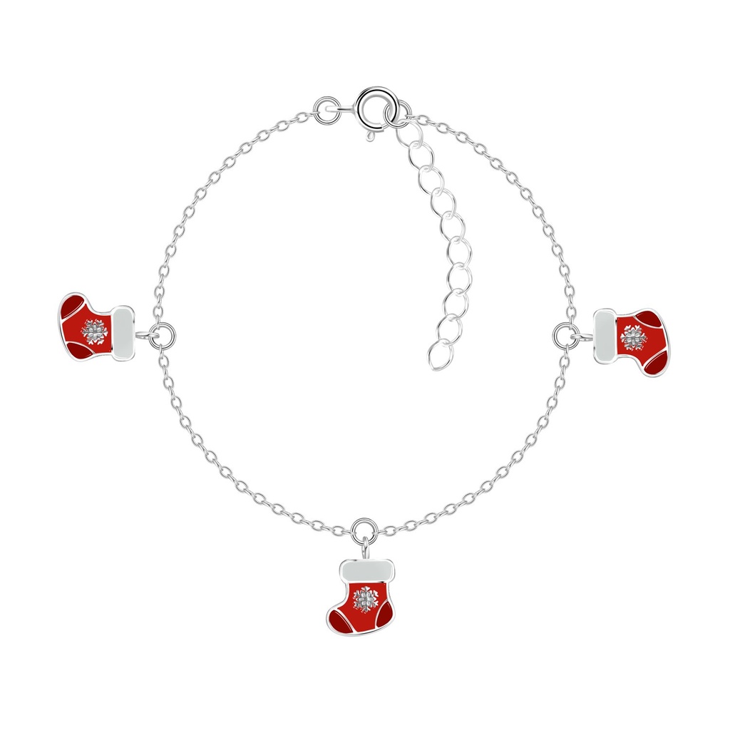 Silver Christmas Stocking Bracelet