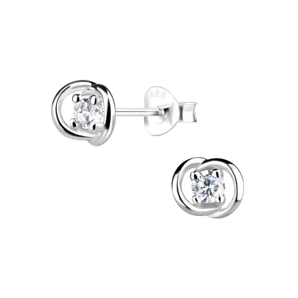 Puces d'oreilles géométriques en argent
