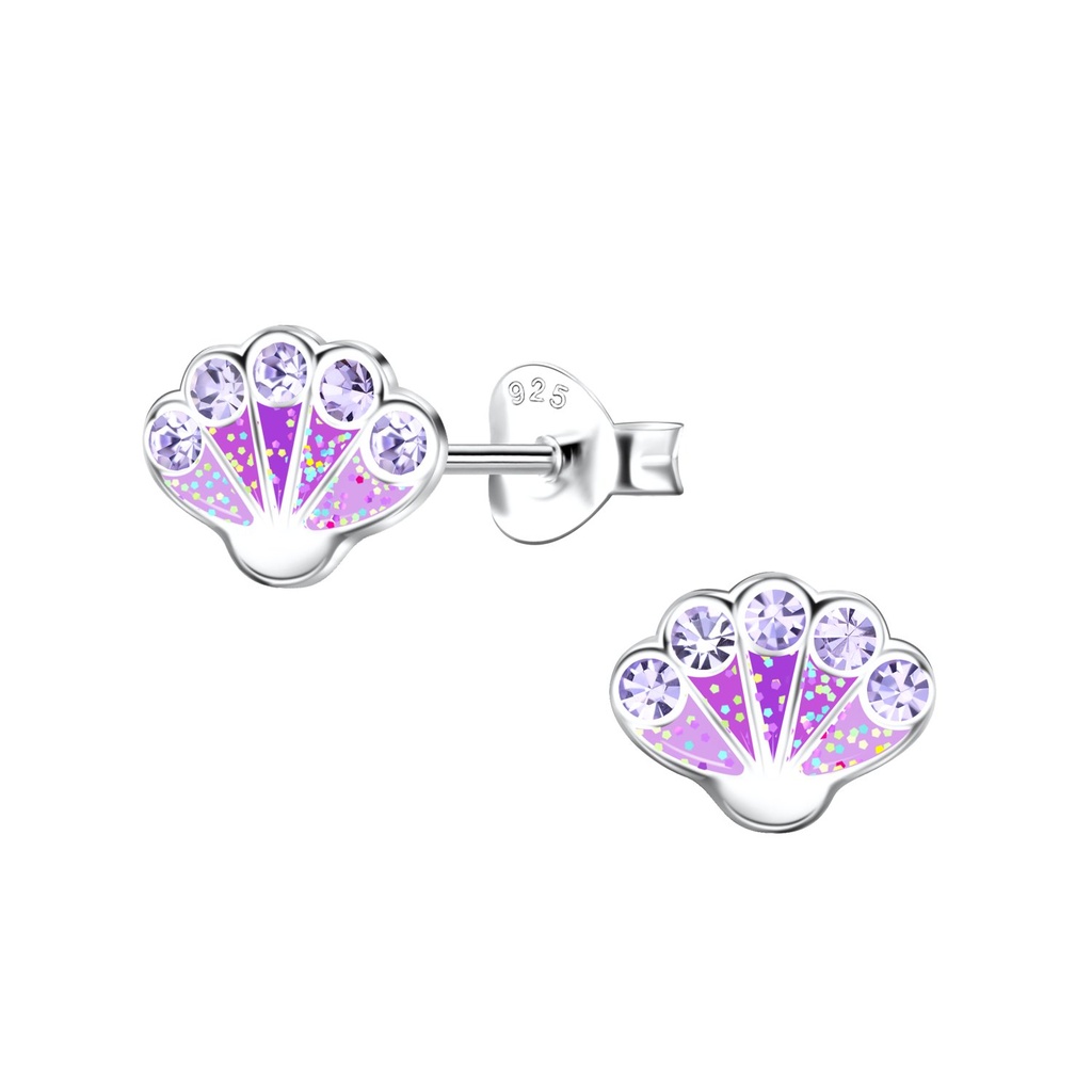 Puces d'oreilles coquillage en argent