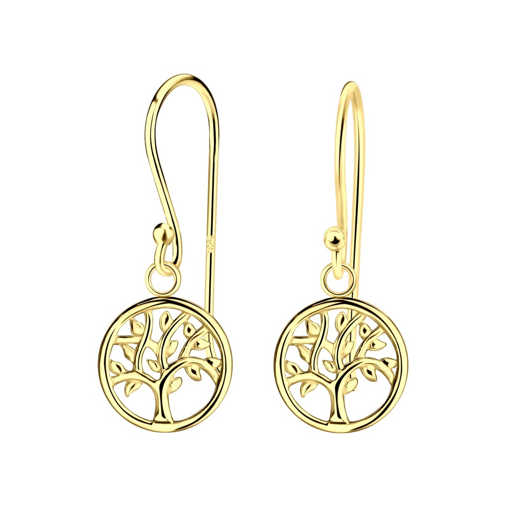 [10032475] Silver Tree Of Life Earrings