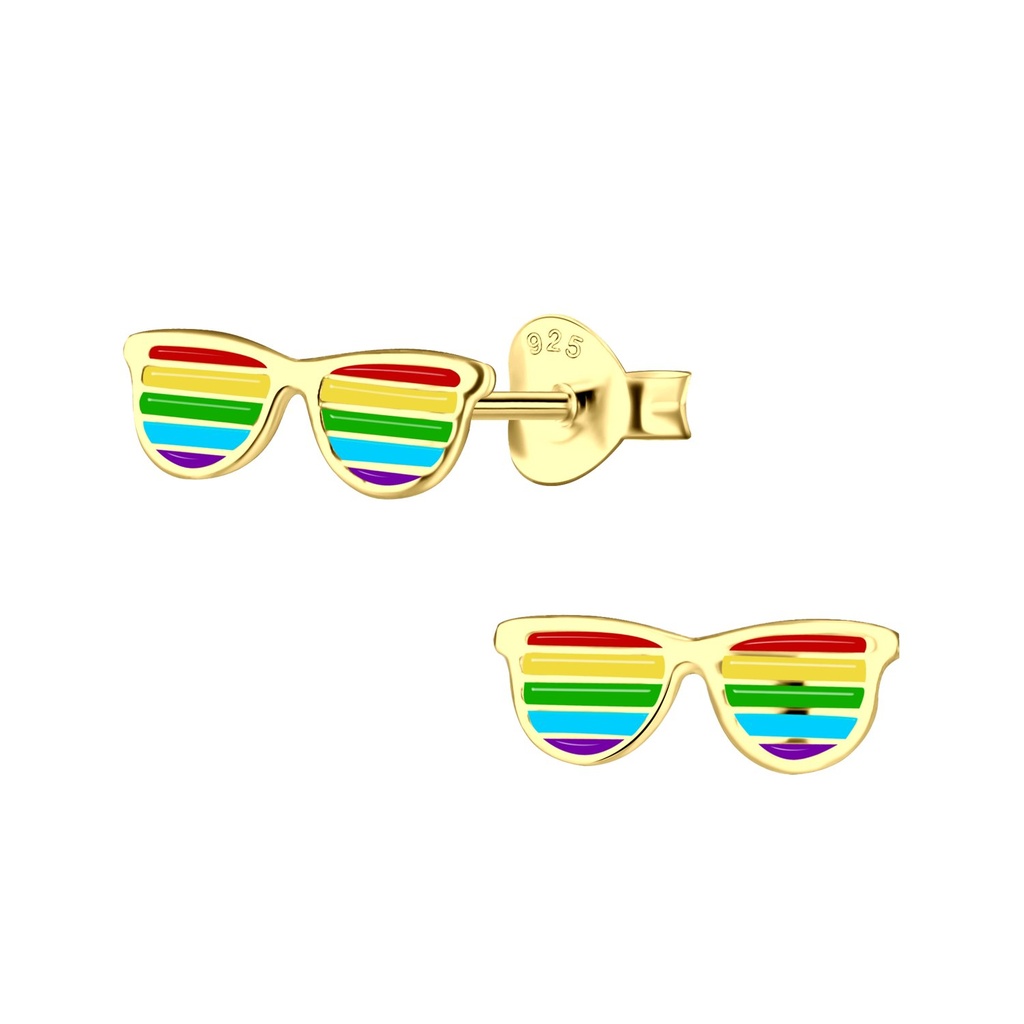 Silver Sunglasses Stud Earrings