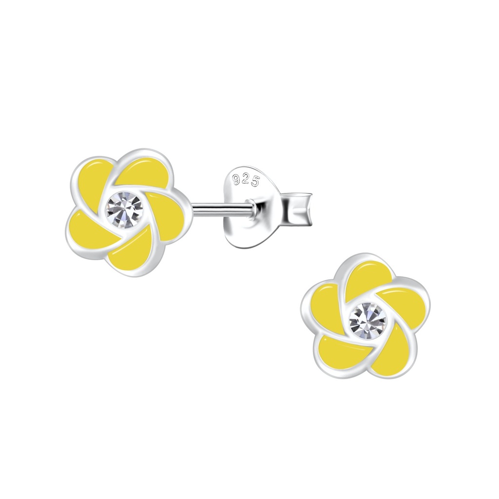 Silver Flower Stud Earrings