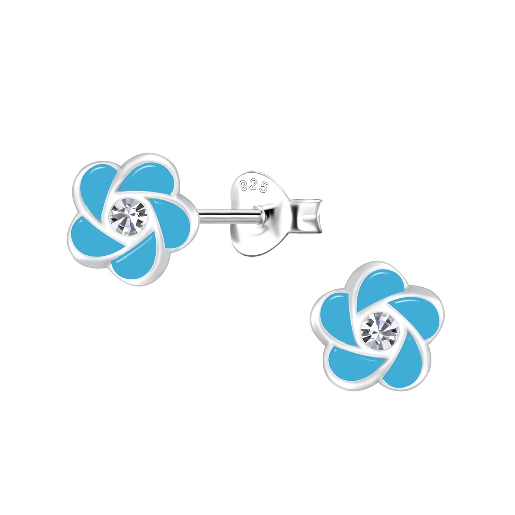 Silver Flower Stud Earrings