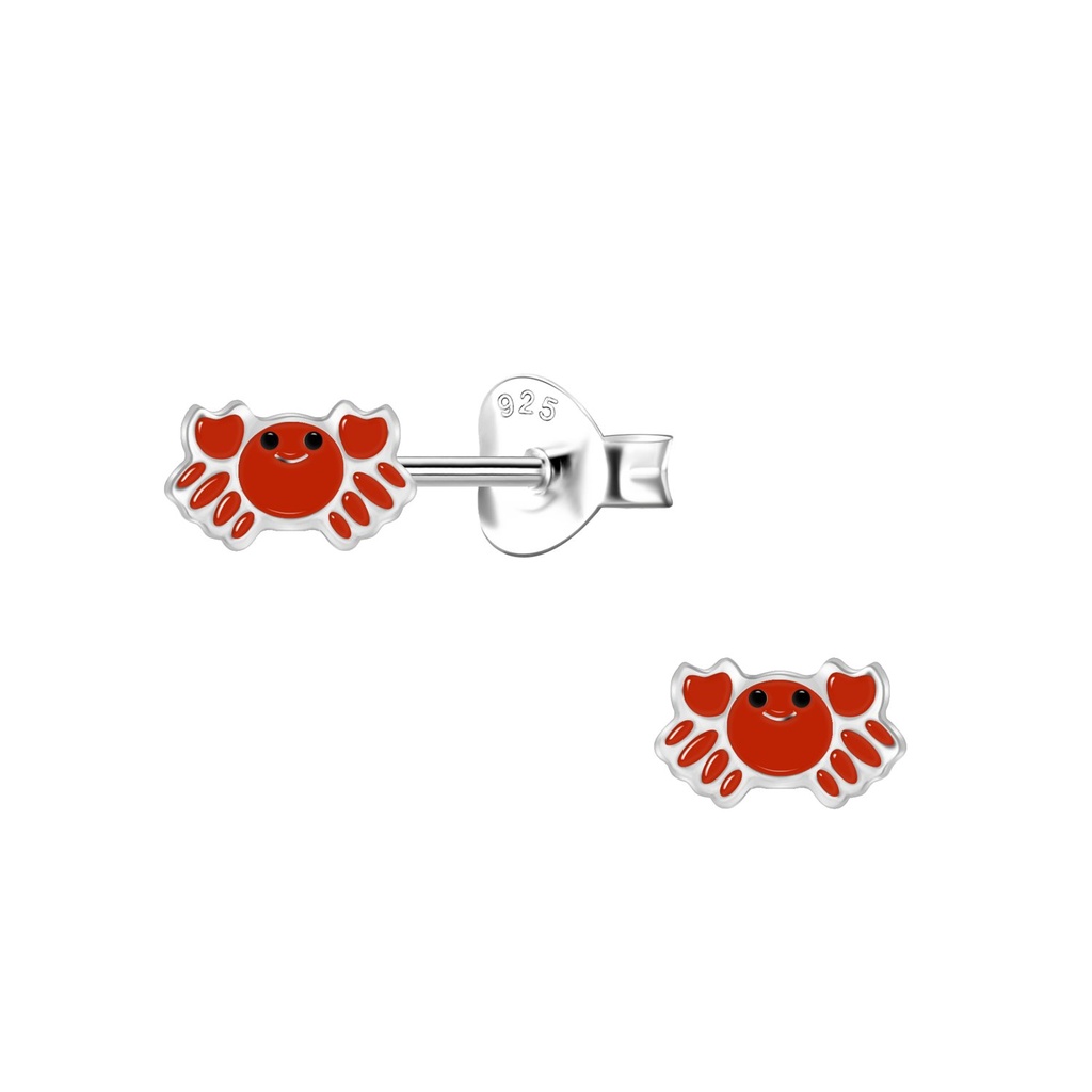 Silver Crab Stud Earrings