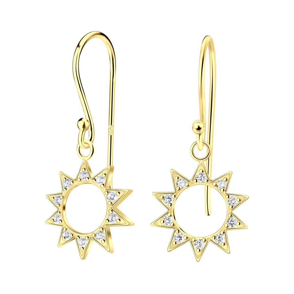 [10032478] Boucles d'oreilles soleil en argent