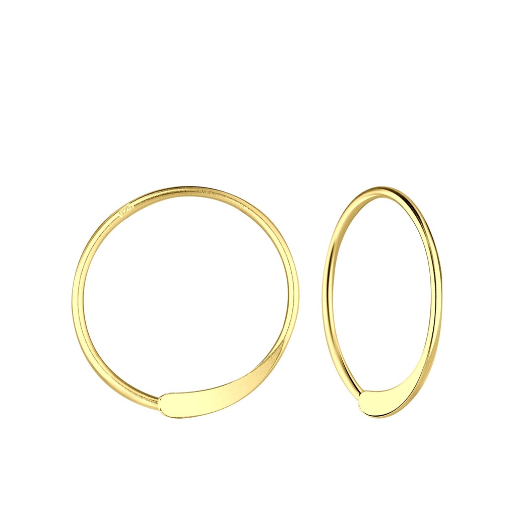 [10031738] 18mm Silver Hoop Earrings
