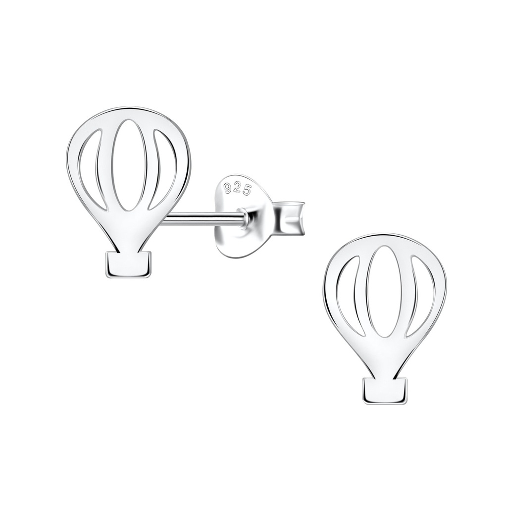 [10032819] Silver Balloon Stud Earrings