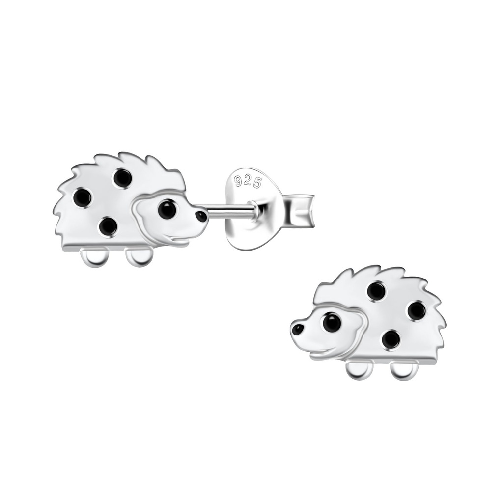 Silver Hedgehog Stud Earrings