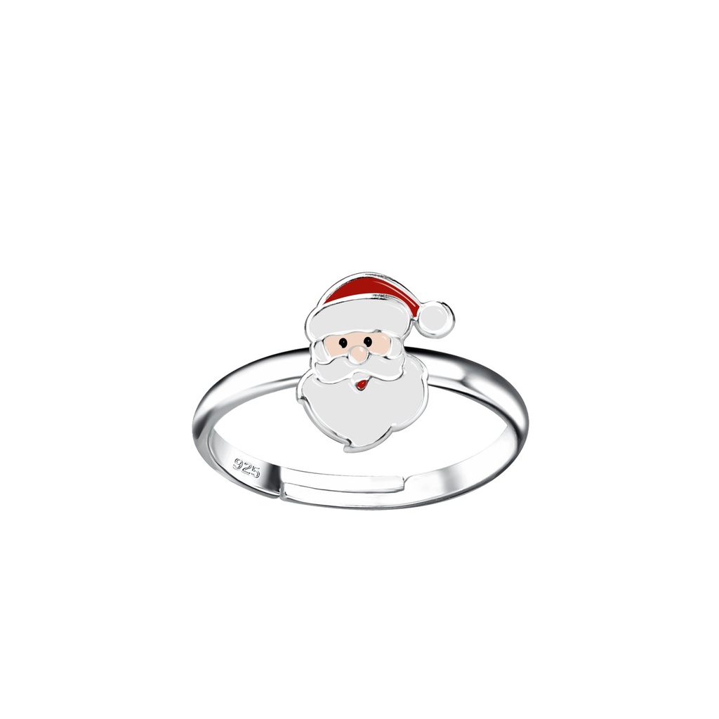 Bague réglable père Noël en argent