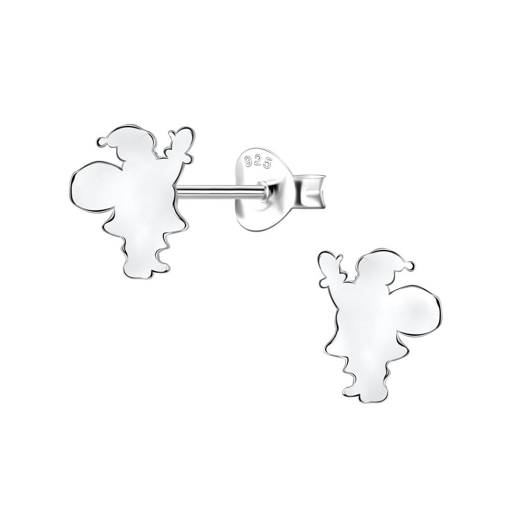 Puces d'oreilles père Noël en argent