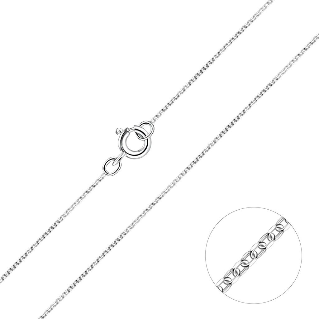[10032608] 45cm Silver Diamond Cut Cable Chain