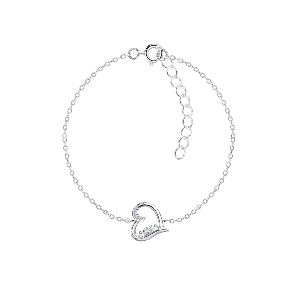 Bracelet cœur en argent