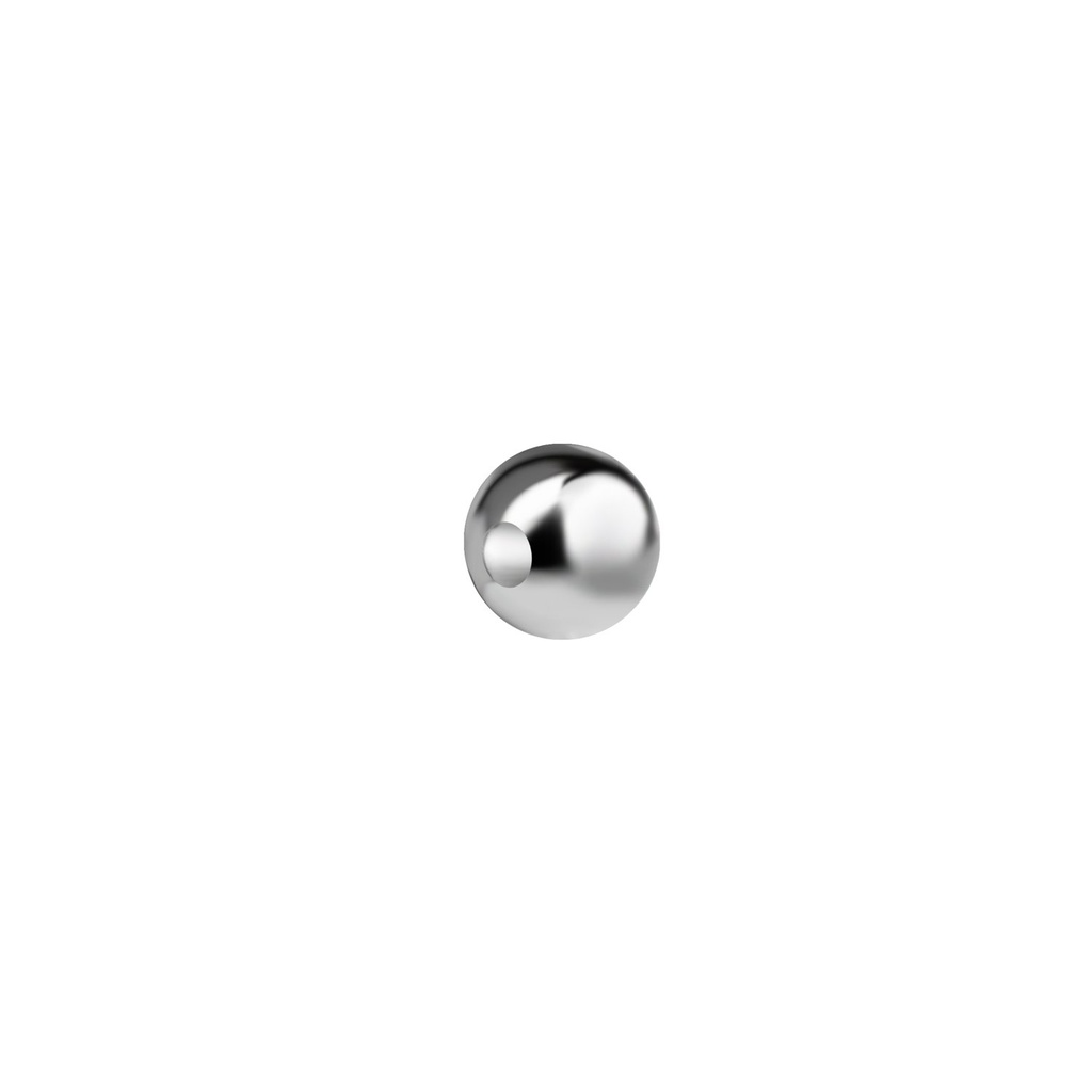 [10032547] Boule en argent 4 mm avec trou de 1.2 mm, lot de 10 pièces