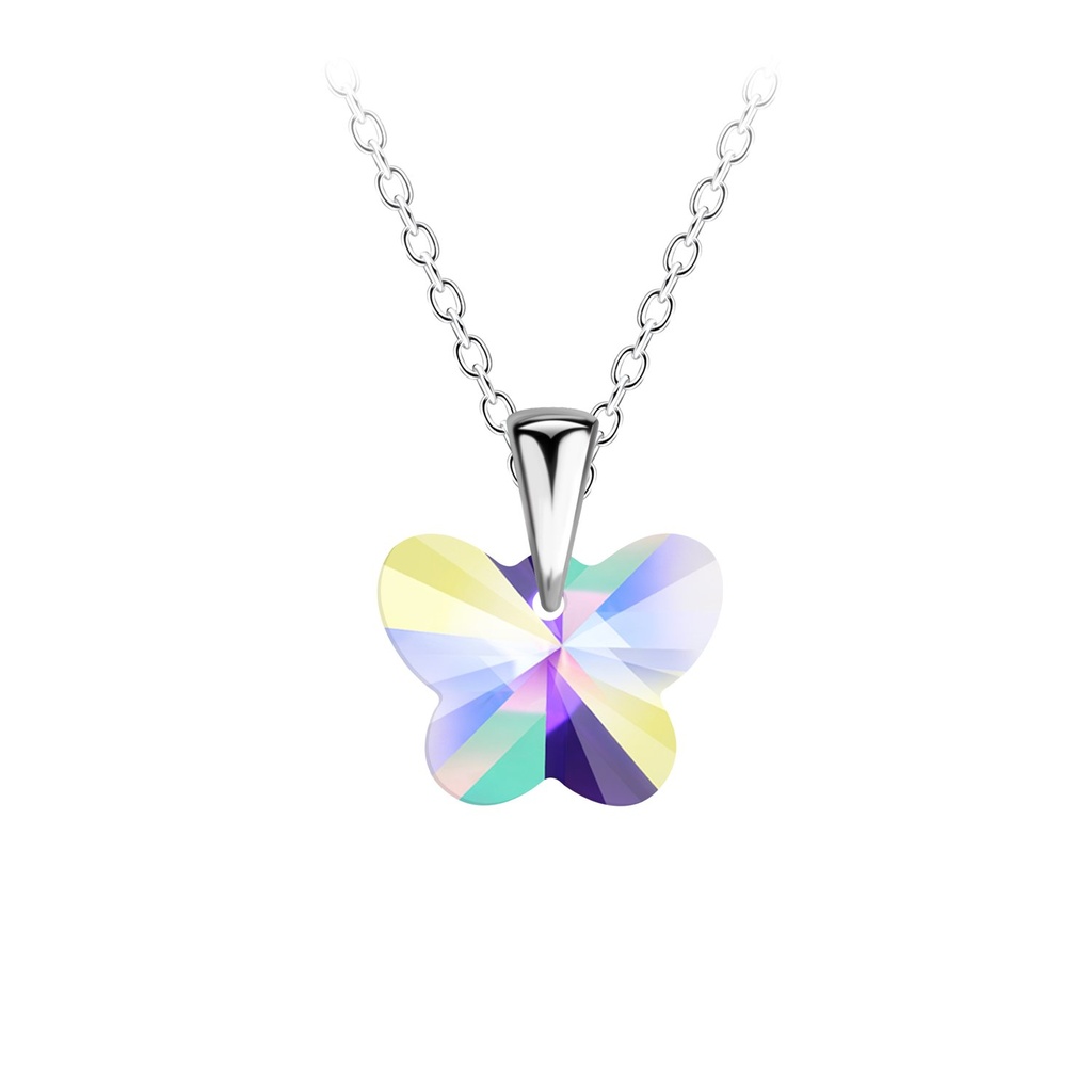 Collier papillon en argent
