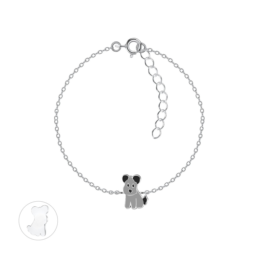Bracelet chien en argent