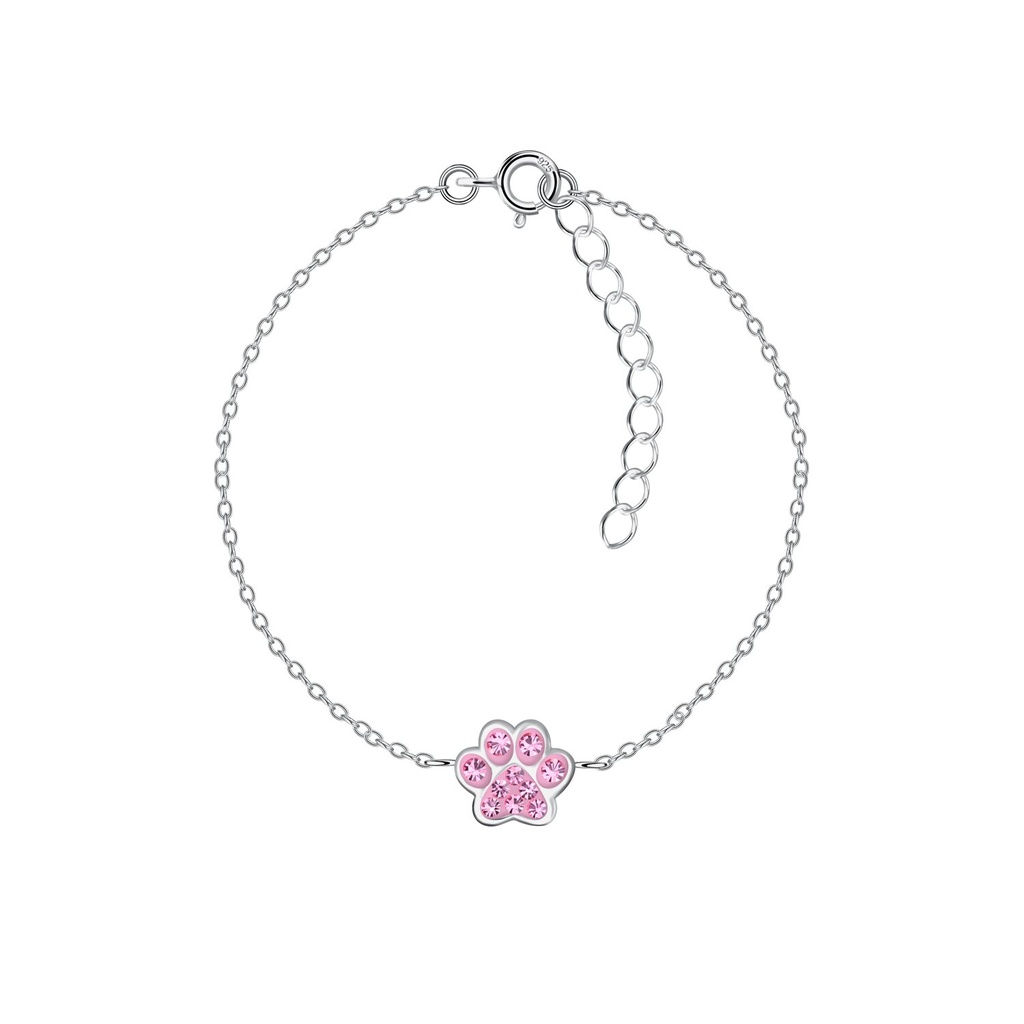 Bracelet empreinte de patte en argent