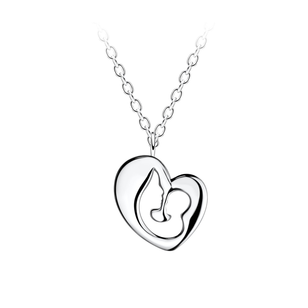 Collier maman et bébé en argent