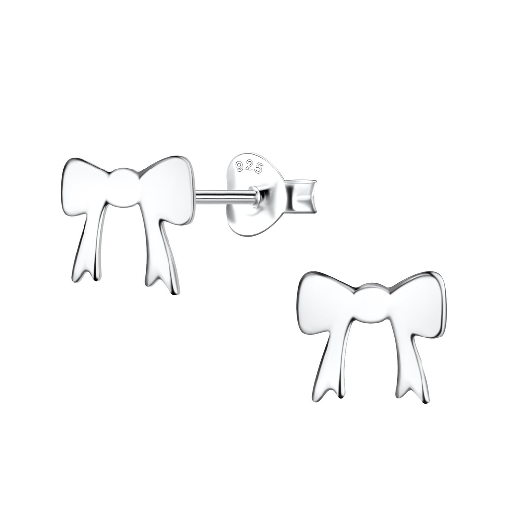 Puces d'oreilles nœud en argent