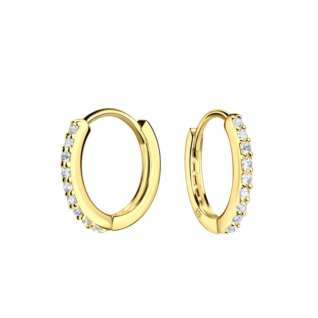 [10031745] Créoles huggie en argent 14 mm