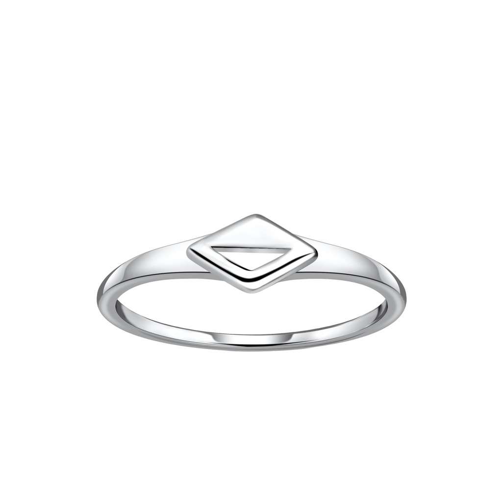 Silver Diamond Shaped Ring