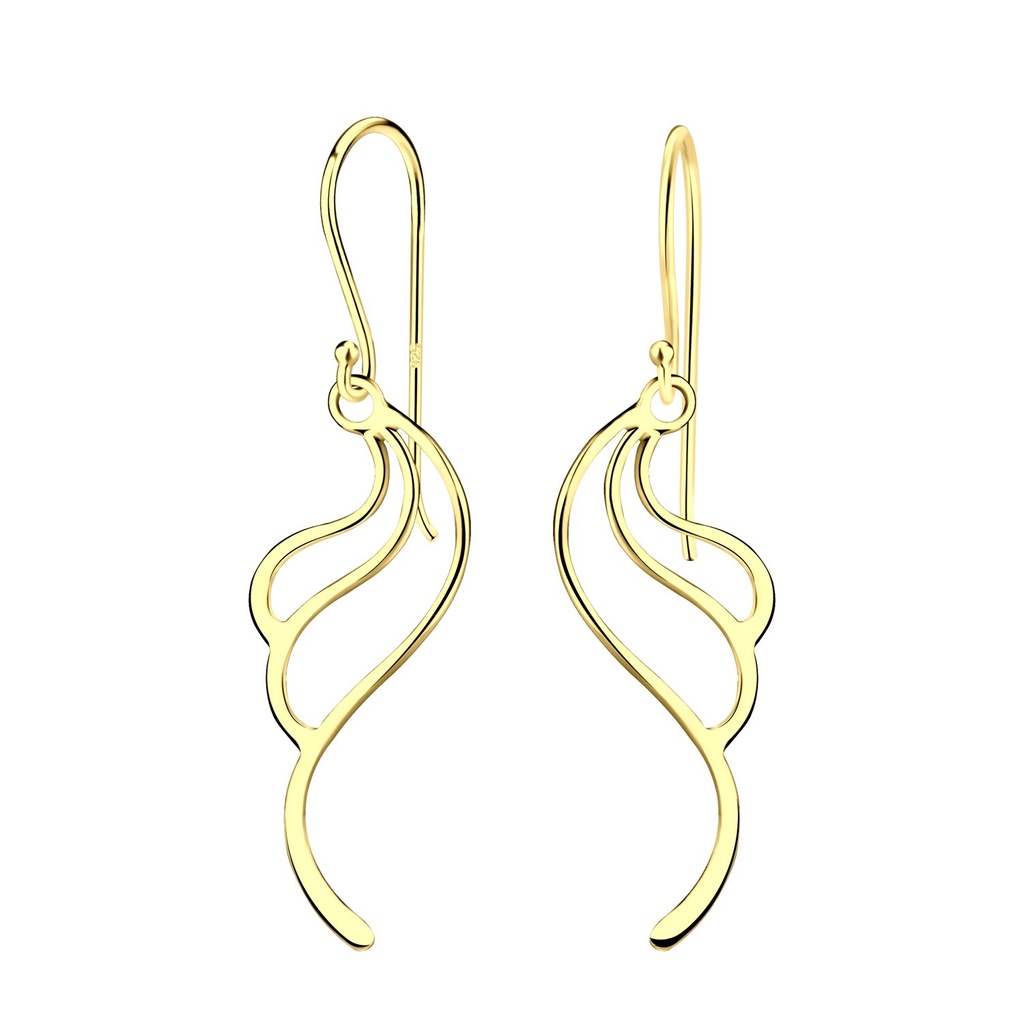[10031744] Silver Wave Earrings
