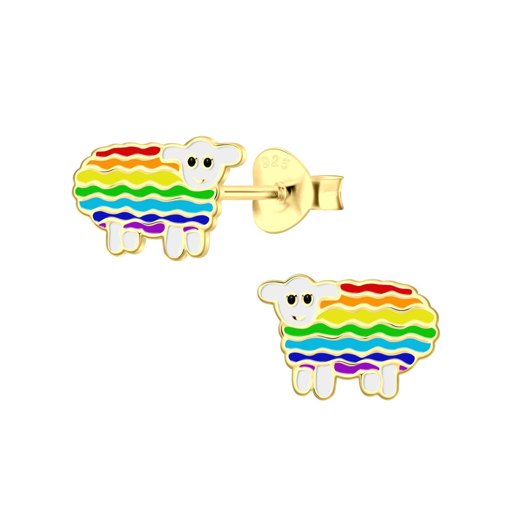 Silver Sheep Stud Earrings