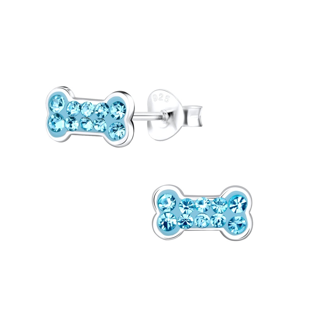 Puces d'oreilles os en argent