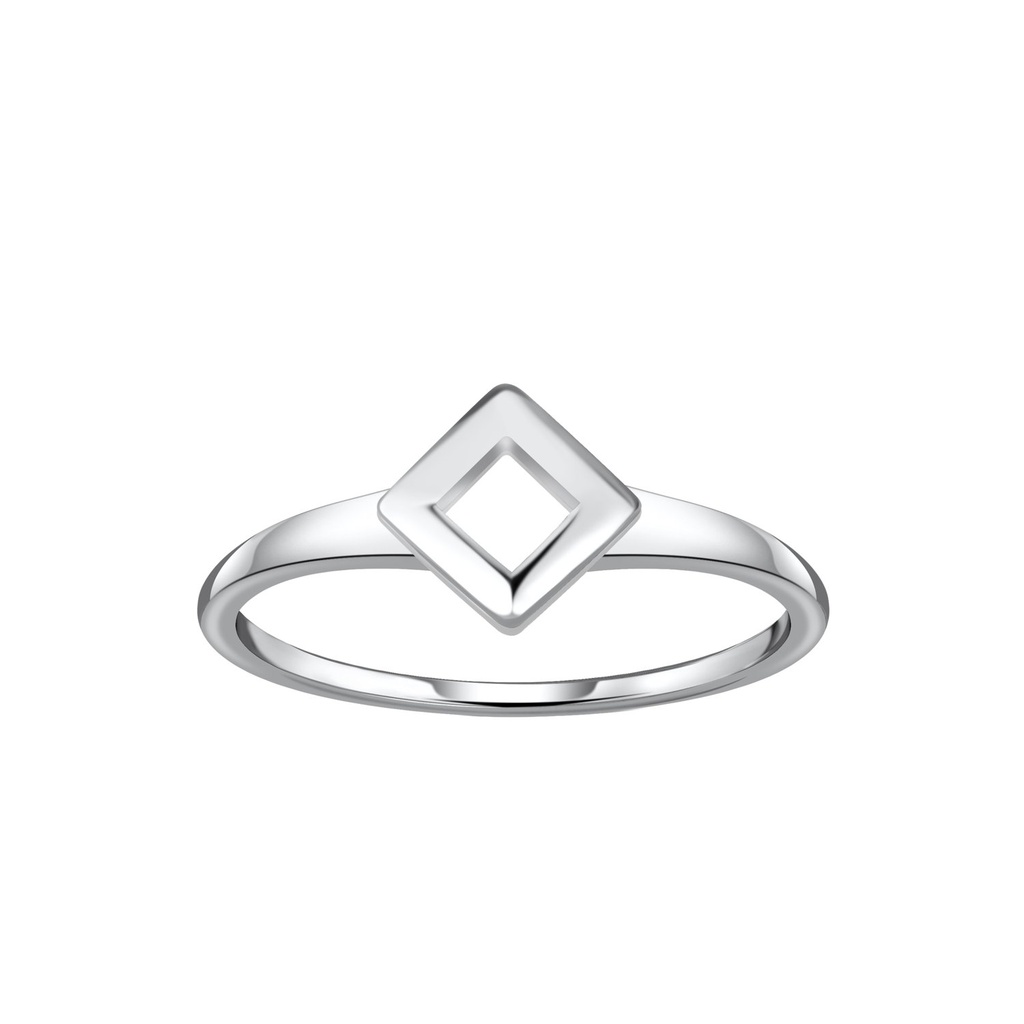 Bague carrée en argent