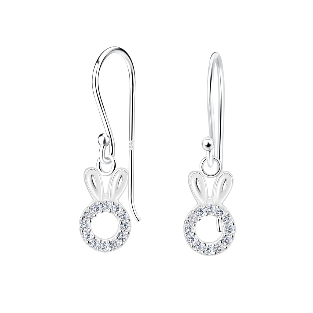 Boucles d'oreilles lapin en argent