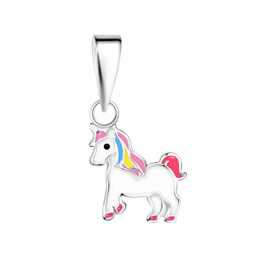 [10022216] Pendentif licorne en argent