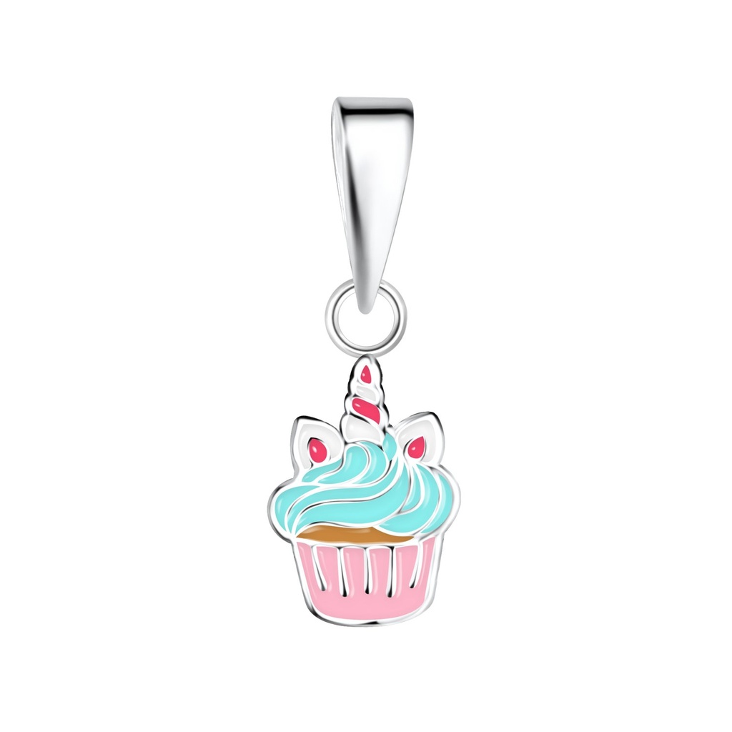 Pendentif cupcake en argent