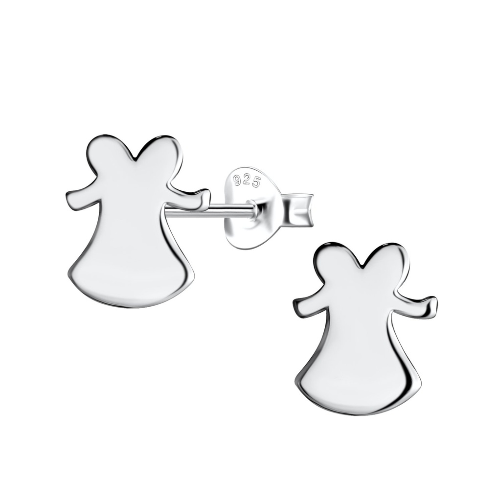 [10032422] Silver Bell Stud Earrings