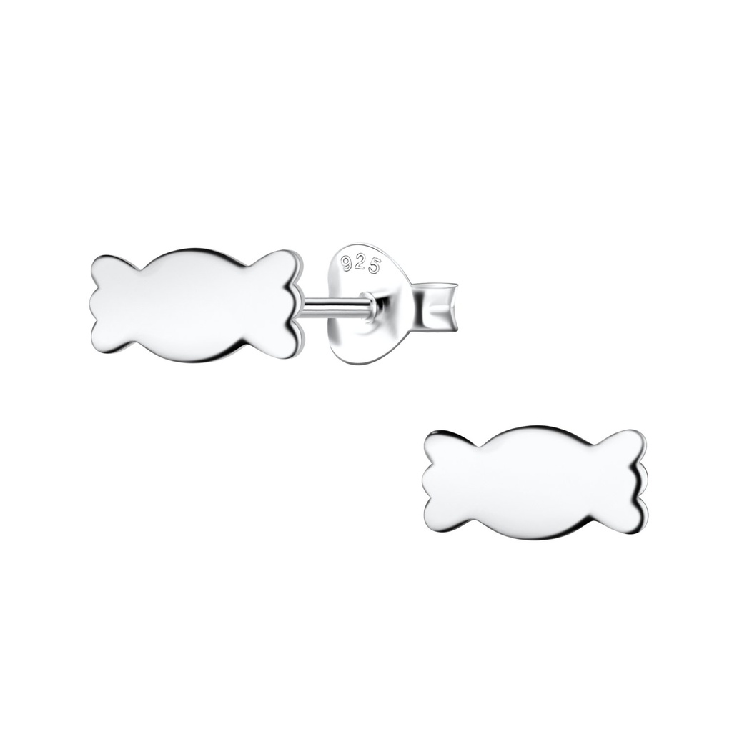 Puces d'oreilles bonbon en argent