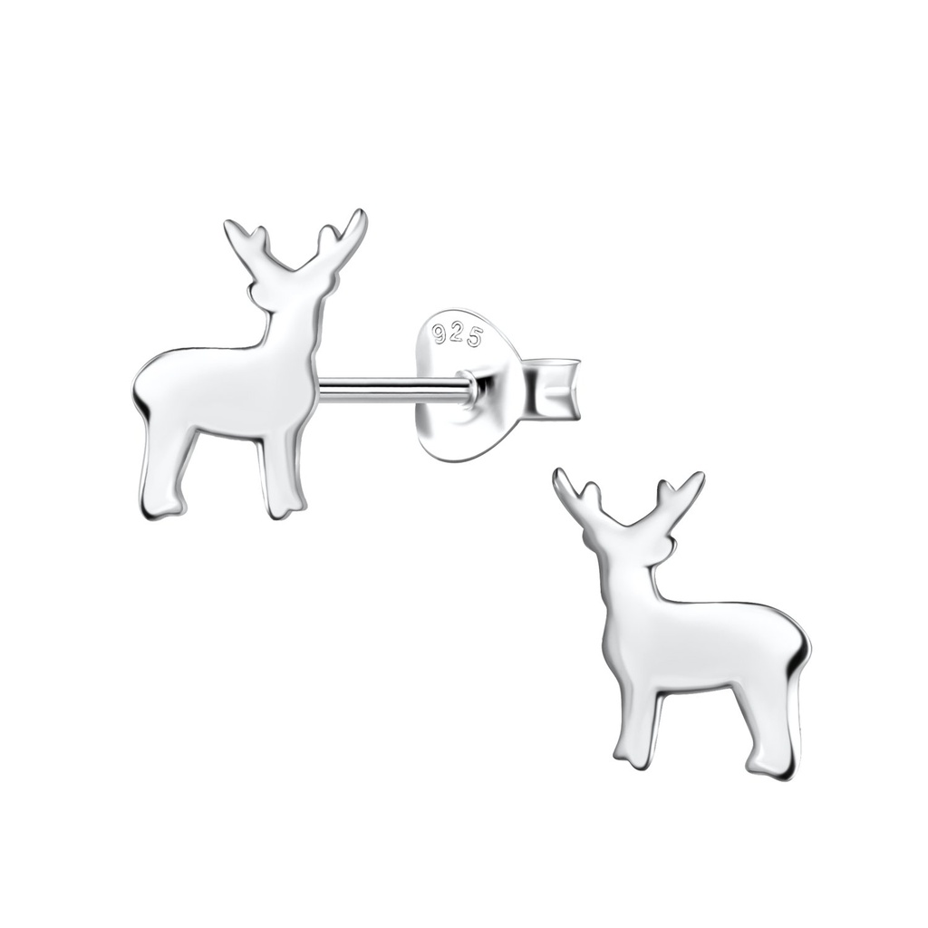 [10032376] Puces d'oreilles cerf en argent