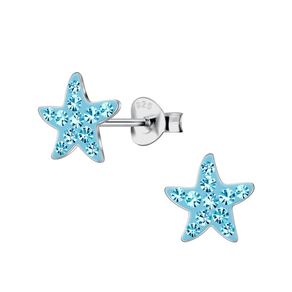 [10032267] Silver Starfish Stud Earrings