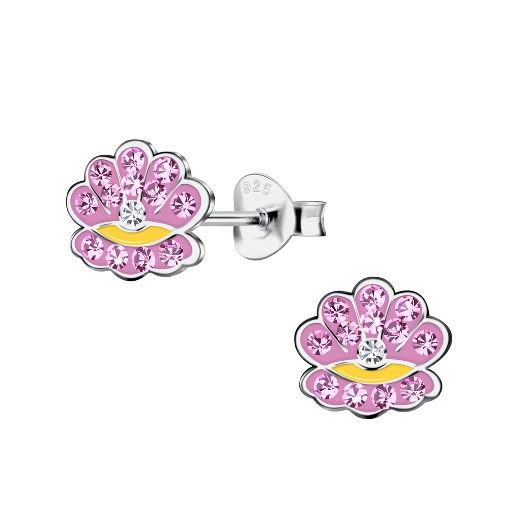 Puces d'oreilles coquillage en argent