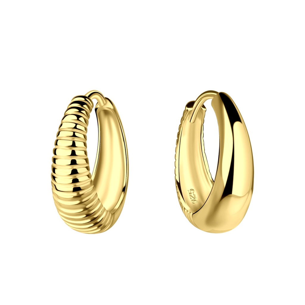 [10031277] Créoles huggie en argent 16 mm